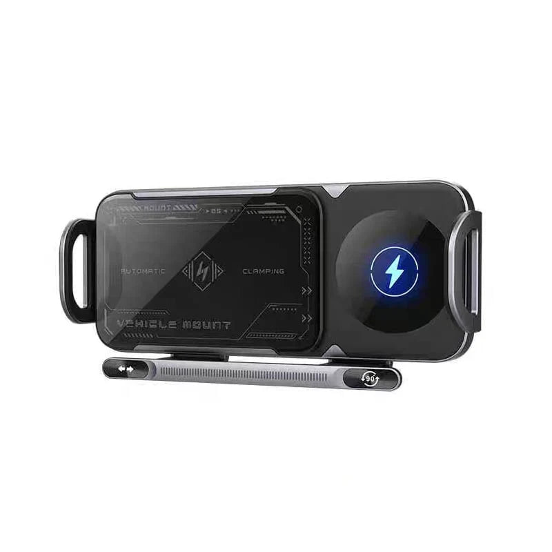 15W Auto-Clamp Wireless Car Mount | 360° Rotating Design